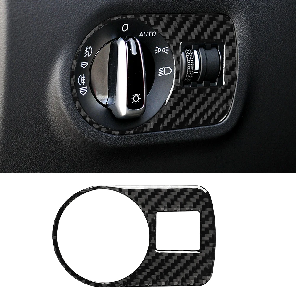 

for Audi TT 8n 8J MK123 TTRS 2008-2014 Headlight Switch Decoration Sticker Decal Cover Trim Car Accessories Carbon Fiber