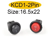 510pcs diameter 16 5mm 3a250vac round boat rocker switch kcd1 105 on off snap spst black 2pin power switch push button switch