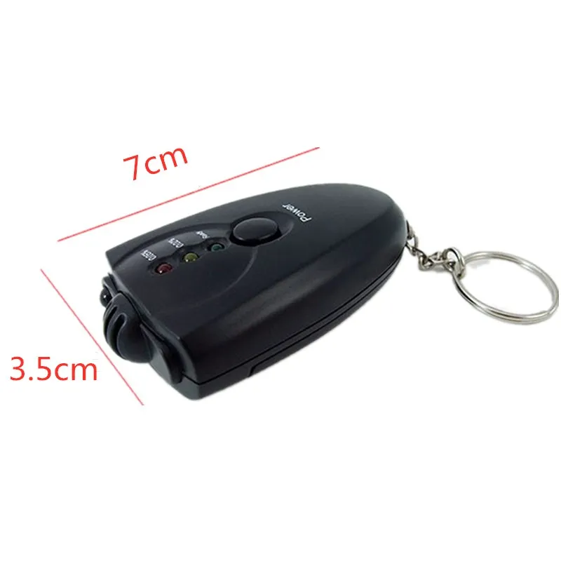 

Mini Professional Key Chain Alcohol Meter Analyzer Portable Keychain Red Light LED Flashlight Alcohol Breath Tester Breathalyzer