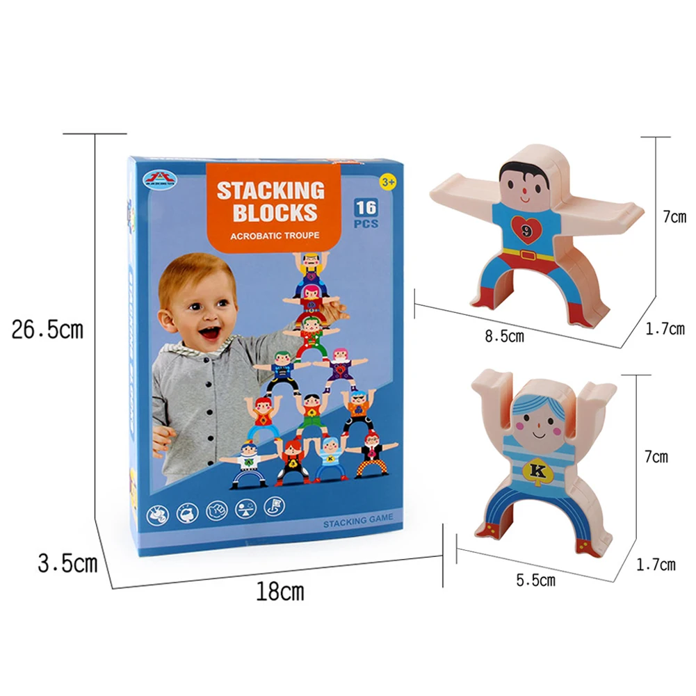 

Plastic Stacking Toys Hercules Acrobatic Balance Balancing Blocks Board Games DIY Stacking Educational Toys For Kids Adults Drop