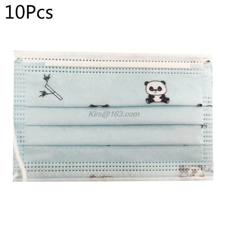 

10pcs Kids Disposable Mouth Masks Cartoon Non-Woven Earloop Mouth-Muffle Anti Fog Dust PM2.5 Protective Respirator