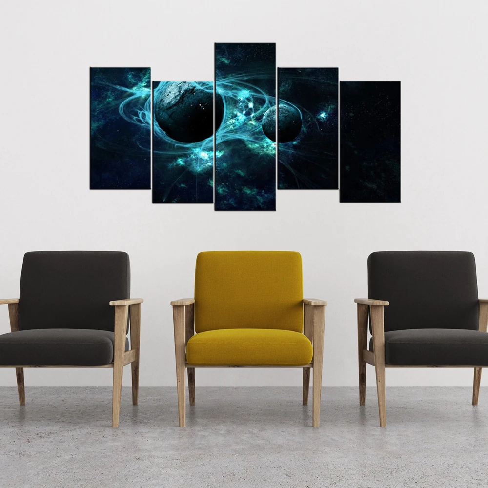 Современный домашний декор Аврора Млечный Путь абстрактный пейзаж плакат печать