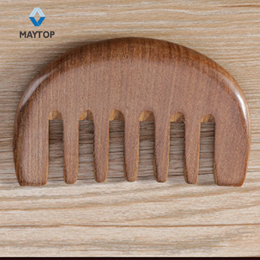 Natural Sandalwood Message Comb use for hair extensions High-End Wooden Wide-tooth Hair customizable comb | Дом и сад
