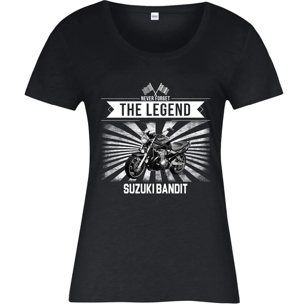 Феминистка японский мотоцикл бандит футболка Never Forgot The Legends автомобили дизайн