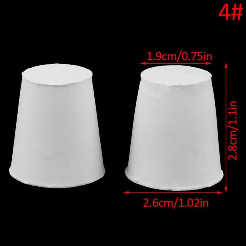 n4 2 Pcs Silicone Rubber Plug Stopper With Hole Airlock Bubbler Valve Wine Brew Silicone Plug Rubber Stopper - Цвет: n4