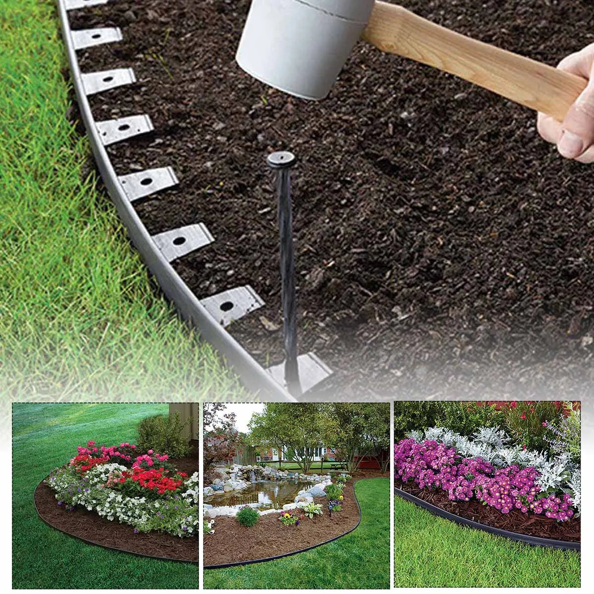 Садовая Гибкая трава для газона 3 м 6 пластиковая окантовка края Ландшафтная