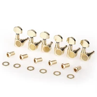 musiclily pro 6 in line sealed dual pin guitar tuners tuning pegs keys machine heads set for squier strat gold