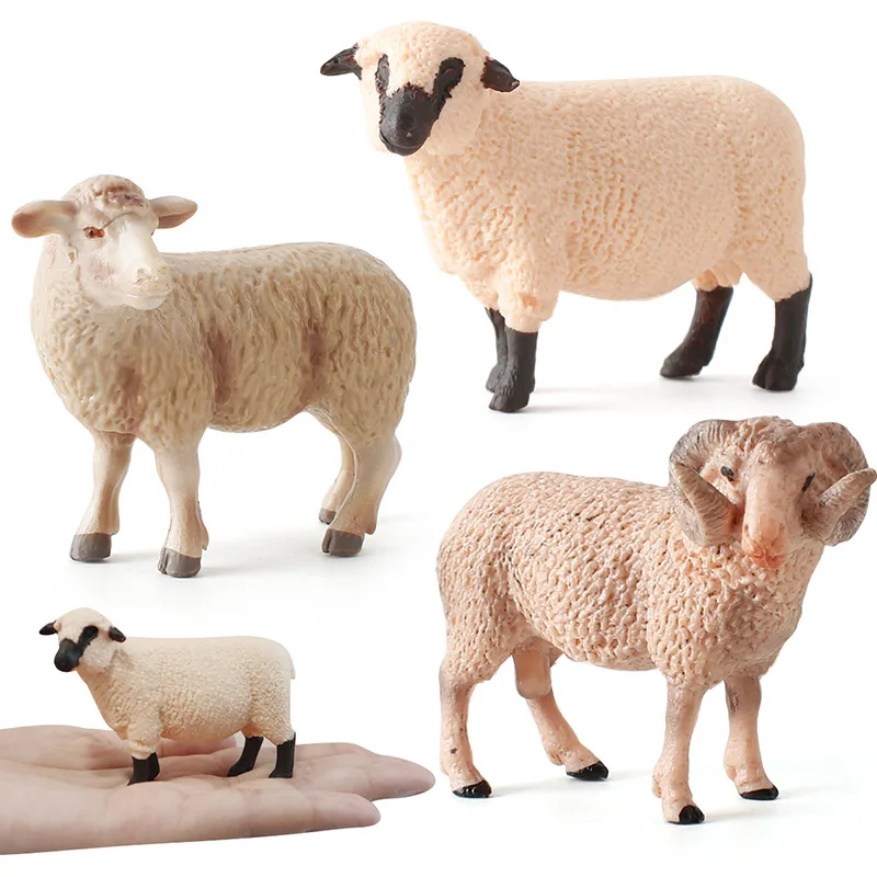 

Wild Animals Figures Model Merino Sheep Figurine Educational Kids Toys Gift