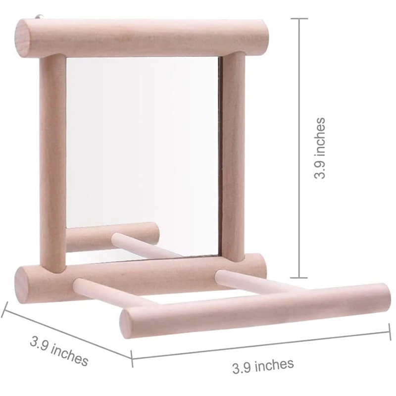 2 упаковки Финч попугаев с качающейся птицей зеркало жердочка для птицы стоячий