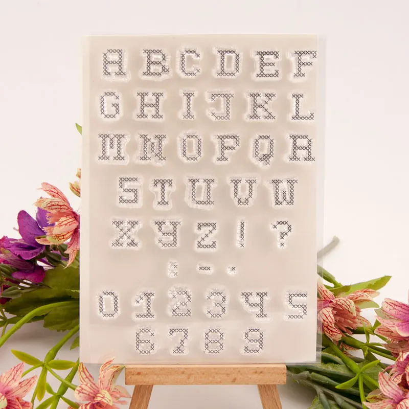 Силиконовые штампы для скрапбукинга с цифрами прозрачные резиновые фотоальбом