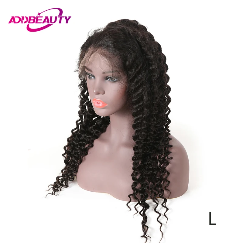 Парики из натуральных волос на шнурках для чернокожих женщин с глубокой волной