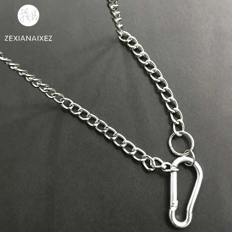 Ожерелье в стиле хип хоп для мужчин и женщин уличном с регулируемой пряжкой из