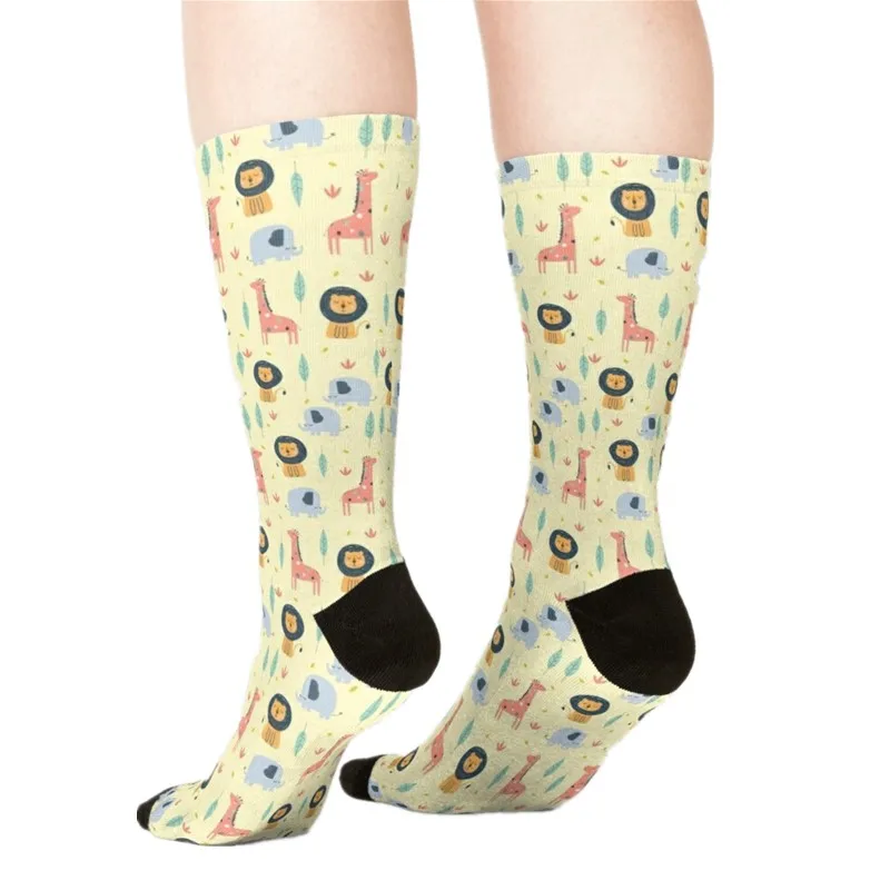 

2021 Women's socks kawaii Cute Sloth Christmas printed Socks Women harajuku Happy Funny Novelty cute girl gift Socks for women