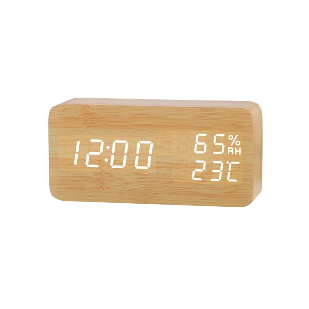 Светодиодные деревянные современные настольные часы маленькие стоячие