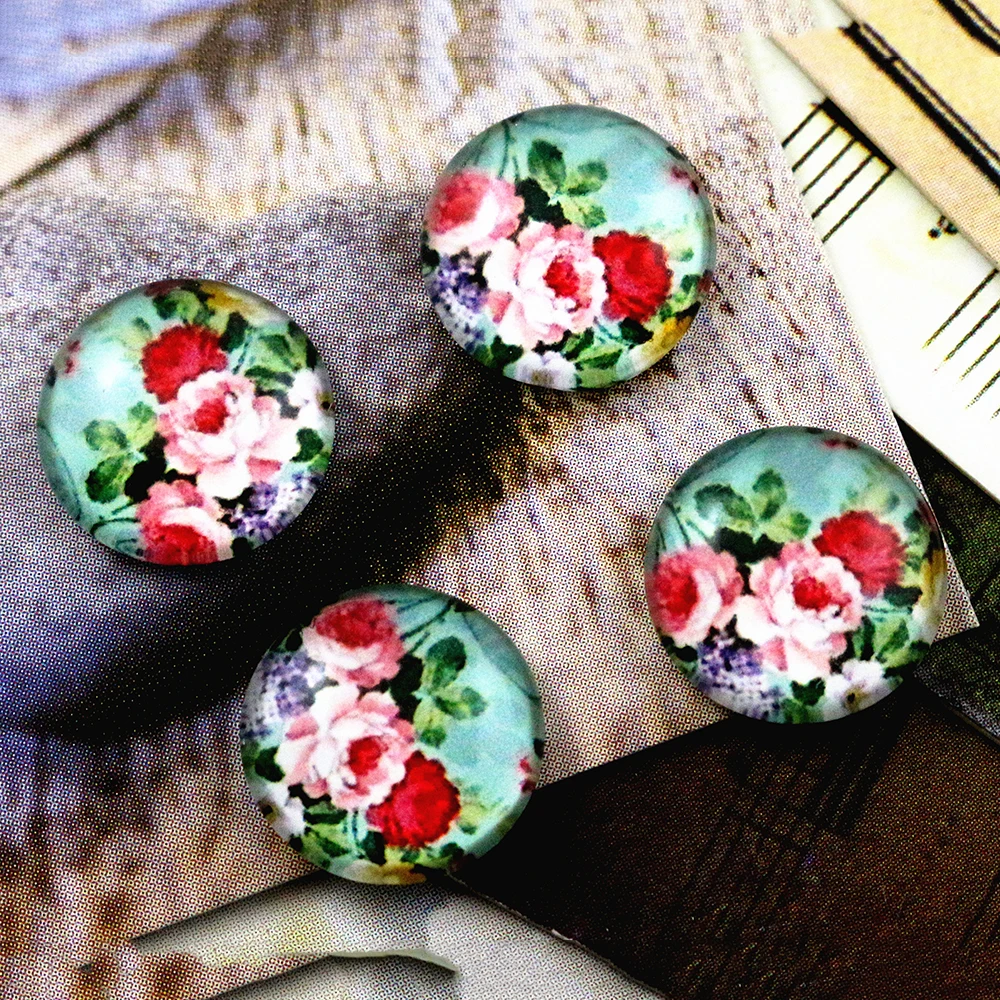 Новая мода 20 шт 12 мм ручной работы фото стекло кабошоны (E7-62) | Украшения и