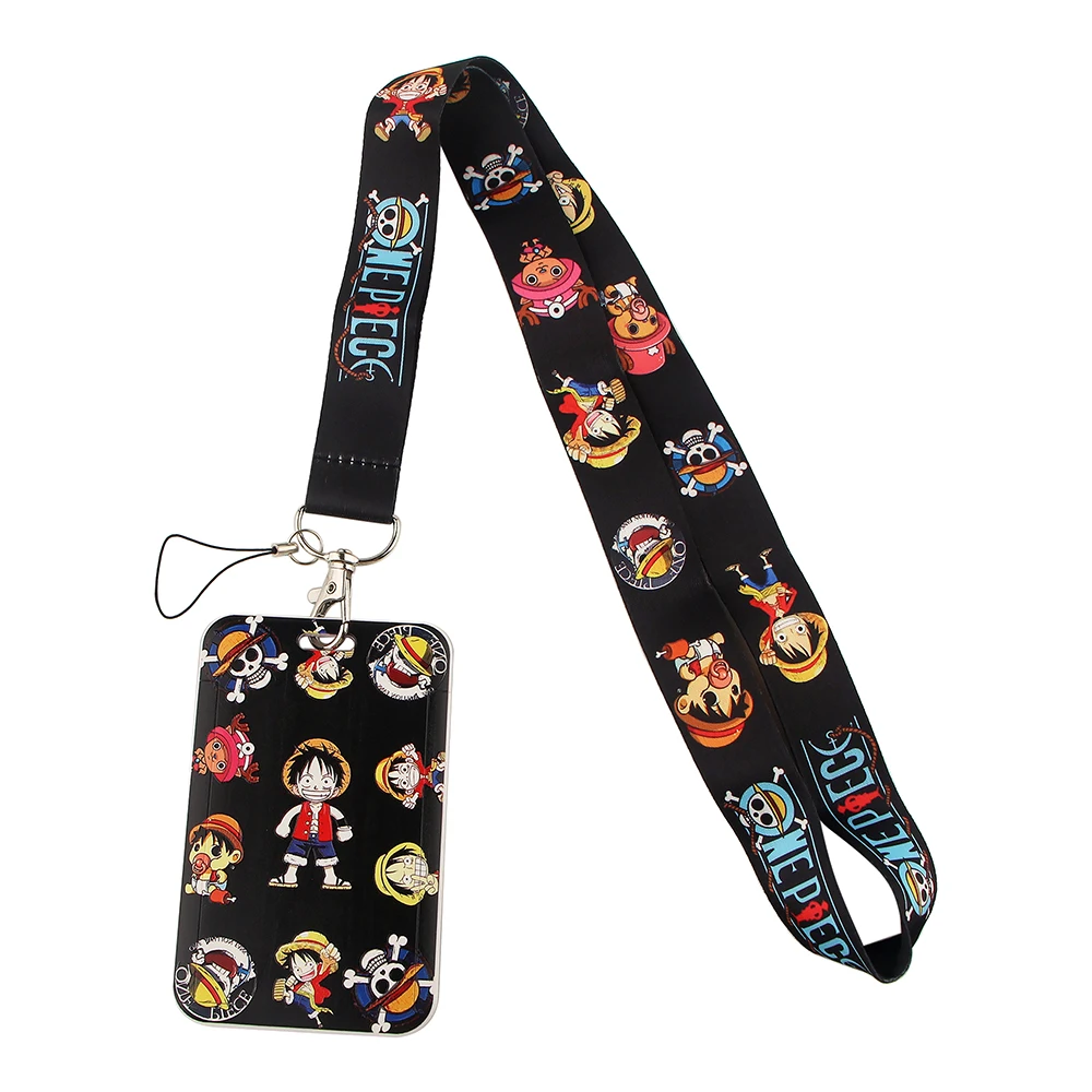 

20pcs/lot AD453 Patchfan Fashion Anime Necklack Lanyard Key Strap Multifunction Mobile Phone Decoration With Card Holder Cover