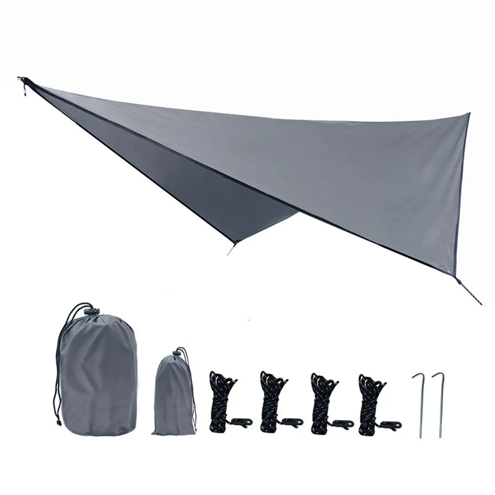 360cm x 290cm Waterproof Tarp Tent Shade Outdoor Camping Hammock Rain Fly UV Garden Awning Canopy Sunshade Ultralight 5 Colors