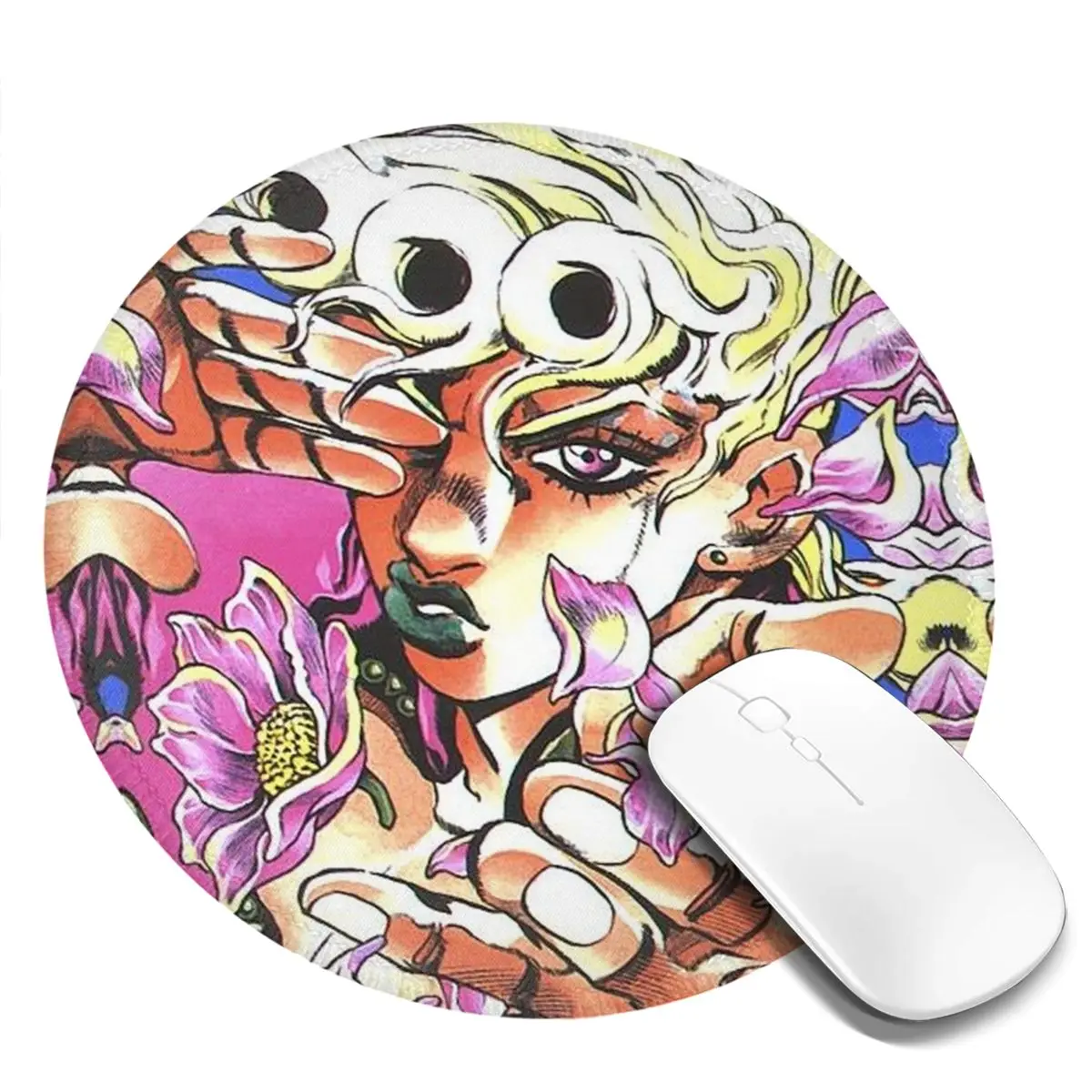 

Jojo Bizarre Adventure Mouse Pad Giorno Giovanna Best Rubber Mousepad Anti-Slip Vintage Picture Table Mouse Mat