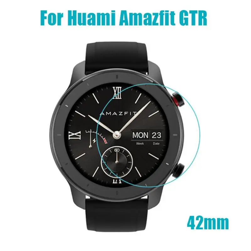 For AMAZFIT GTR Clear Film Tempered Glass Screen Protector Smart Watch Prevent Scratches Absorb Shocks Xiaomi Huawei | Электроника