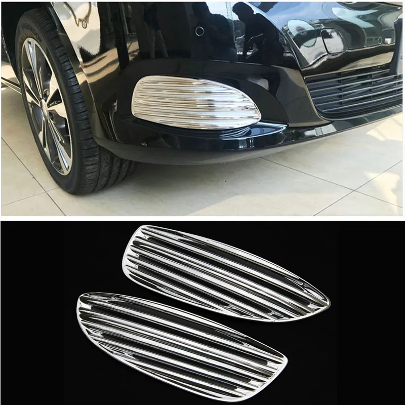 UBLUEE Acessories For Mercedes-Benz V-CLASS V260 V250 V220 2014-2018 2016 2017 ABS Chrome Front Foglight Trim Cover |