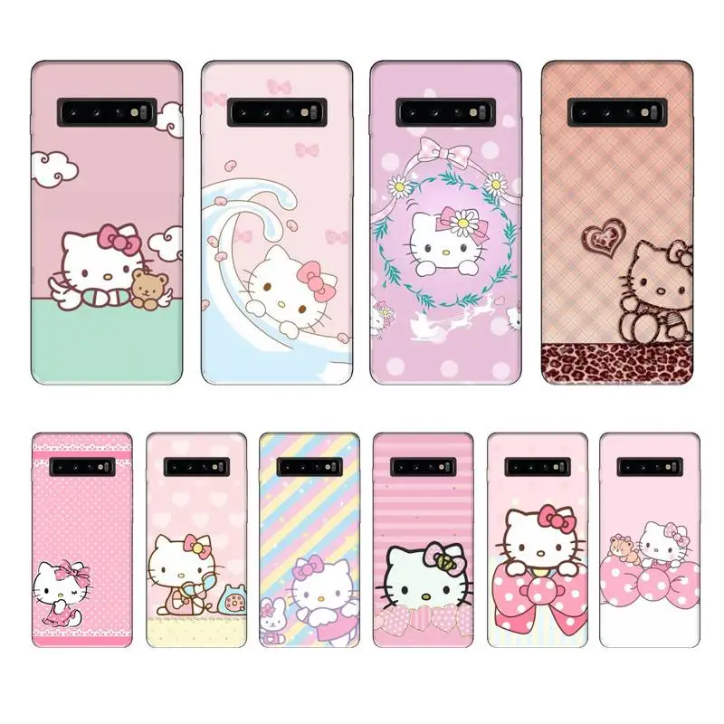 Ivits hello kitty роскошный брендовый чехол чехлы для samsung galaxy S8 S9 S10e S20 PLUS J6 J600