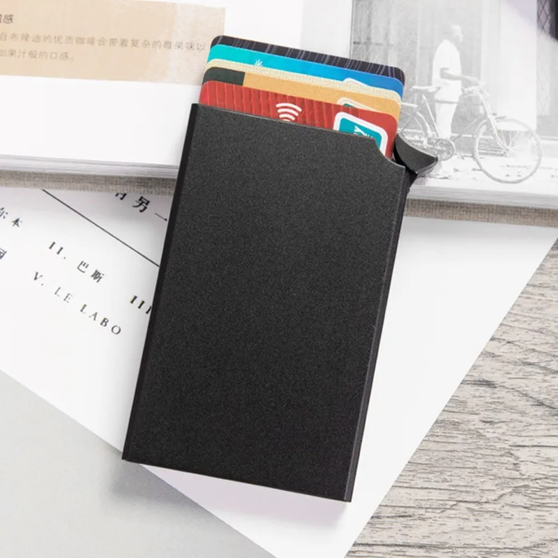 

Aluminum alloy credit card case, business card case, automatic card holder, anti-demagnetization RFID metal card holder