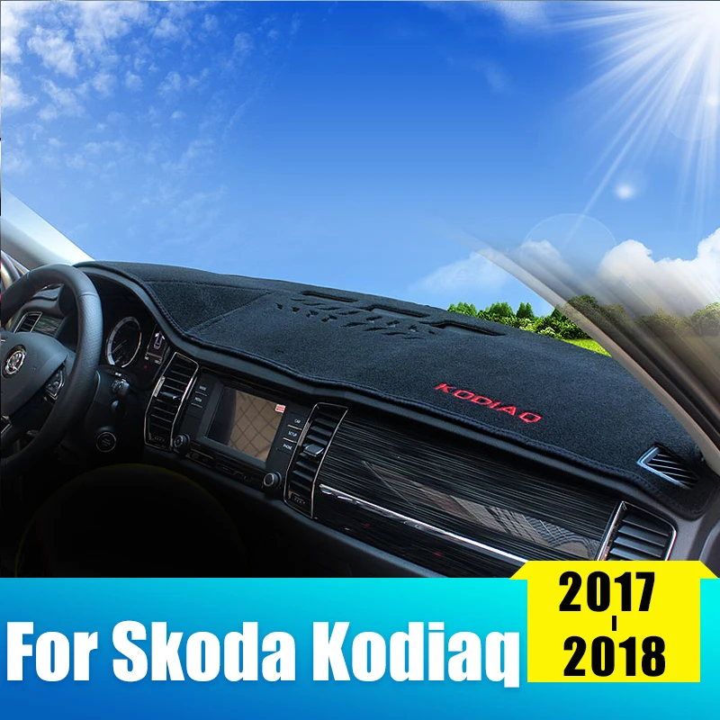 

Car Dashboard Avoid Light Pad Instrument Platform Desk Cover Mats Carpets For Skoda Kodiaq 2017 2018 2019 2020 Accessories