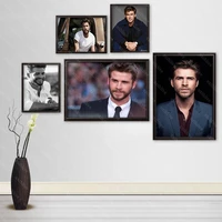 canvas painting actor wall art liam hemsworth posters and prints wall pictures for room decoration home decor customizable