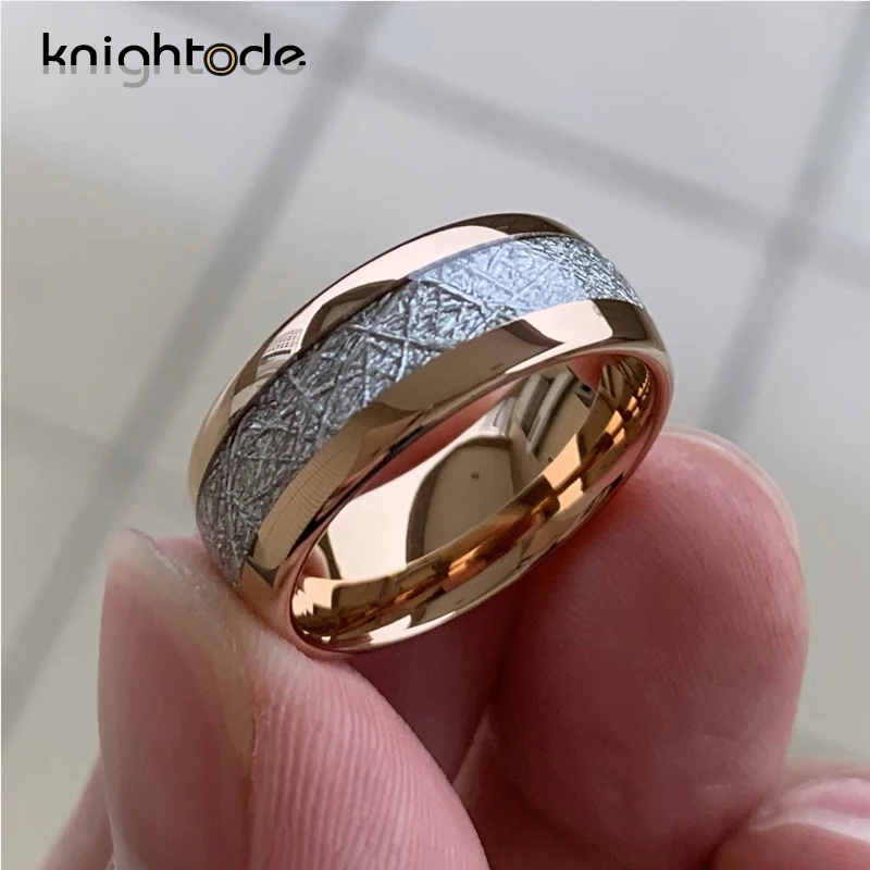 8 мм розовое золото вольфрамовые карбидные кольца с надписью Forever Love обручальные