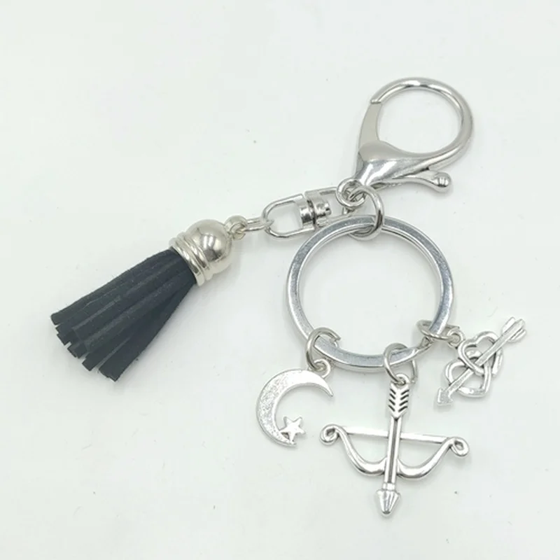 Новинка 2020 креативный брелок сплав лук и стрела звезда луна модель ювелирные