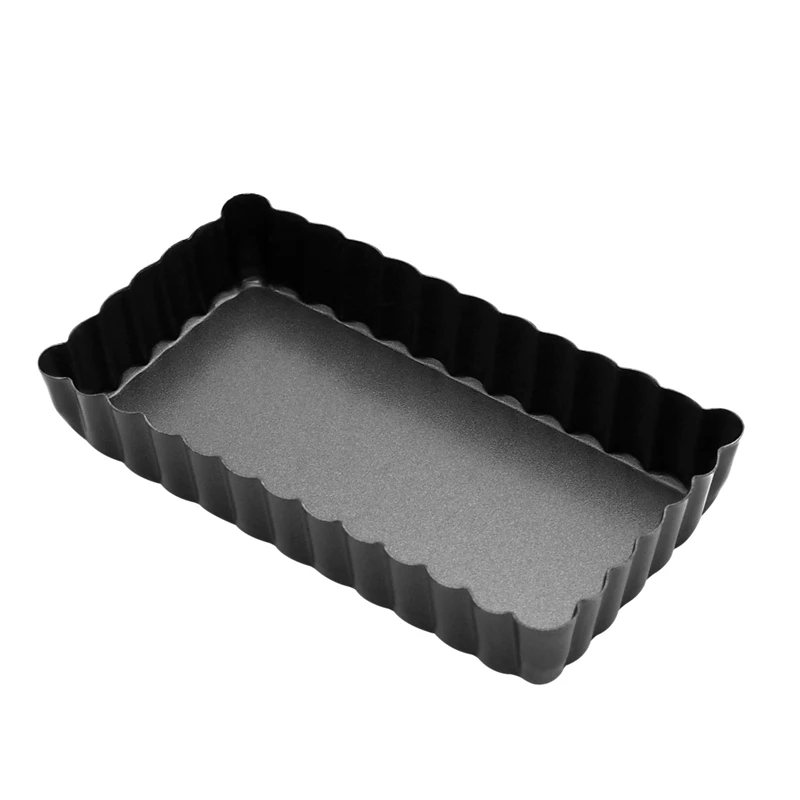 

4 Pack Mini Tart Pan with Removable Bottom,4.5 Inch Square, Cake Baking Tray Nonstick Quiche Pan, Quiche Pan