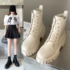 Женские ботинки до середины икры, на шнуровке и молнии, спортивная обувь на платформе и каблуке, Осень-зима 2021