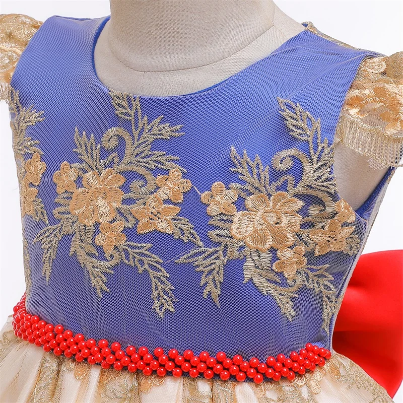 Причудливое платье в полоску для девочек детские платья вечерние вечеринки