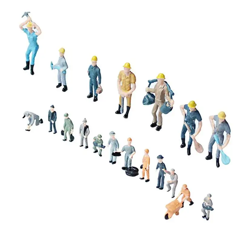 

1/43 and 1/87 DIY Building Sand Table Little DIY Sand Scene Material Worker Man Plastic Model Constructio Making Train Rail S1Z2