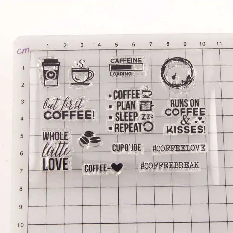 Кофейная любовь прозрачные штампы для сделай сам скрапбукинг рукоделие