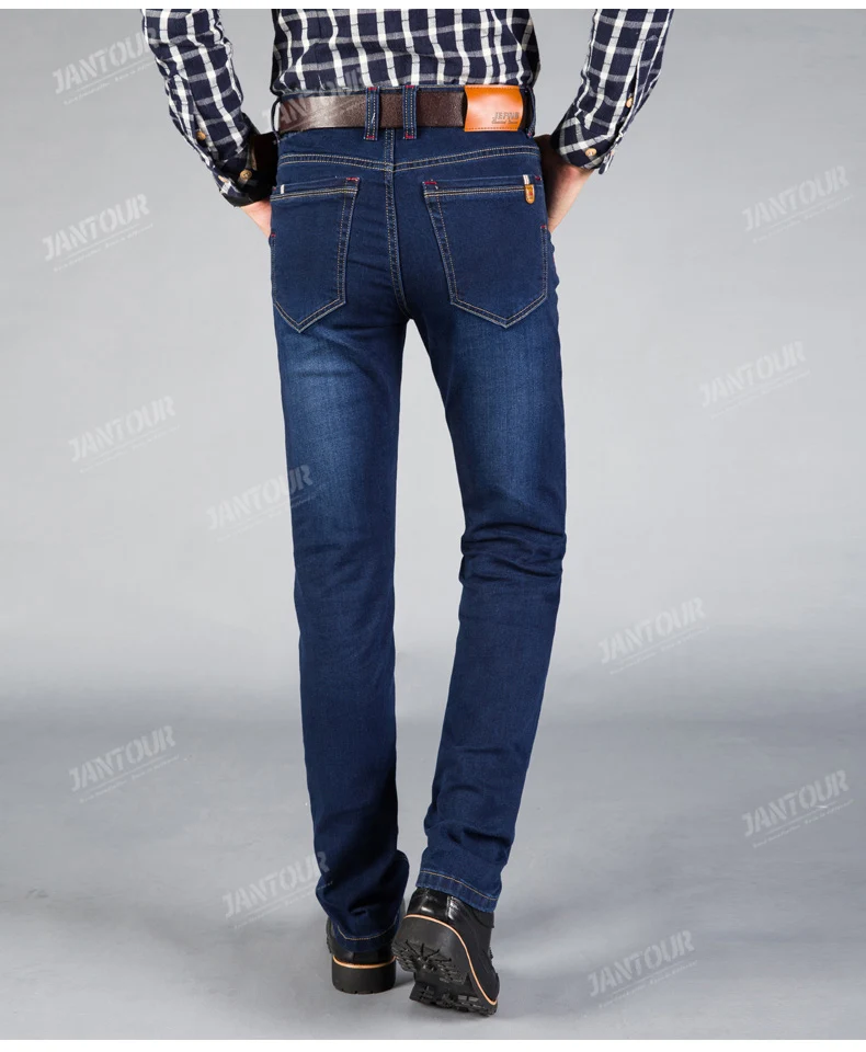 Новые осенние мужские джинсы из хлопка высокого качества деним знаменитого бренда брюки мягкие мужские s брюки джинсы модные большие размеры 40 42 44