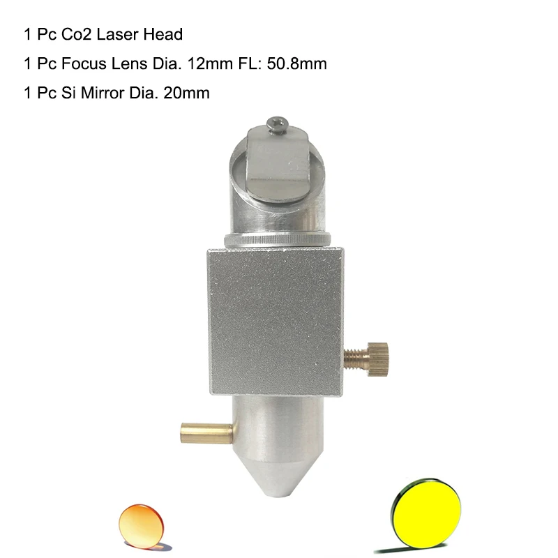 Набор лазерных головок Co2 модель K40 2030 4060 для лазерного гравировального станка с диаметром 12 мм, линзы Znse fl50,8 мм + зеркало Si 20 мм от AliExpress RU&CIS NEW