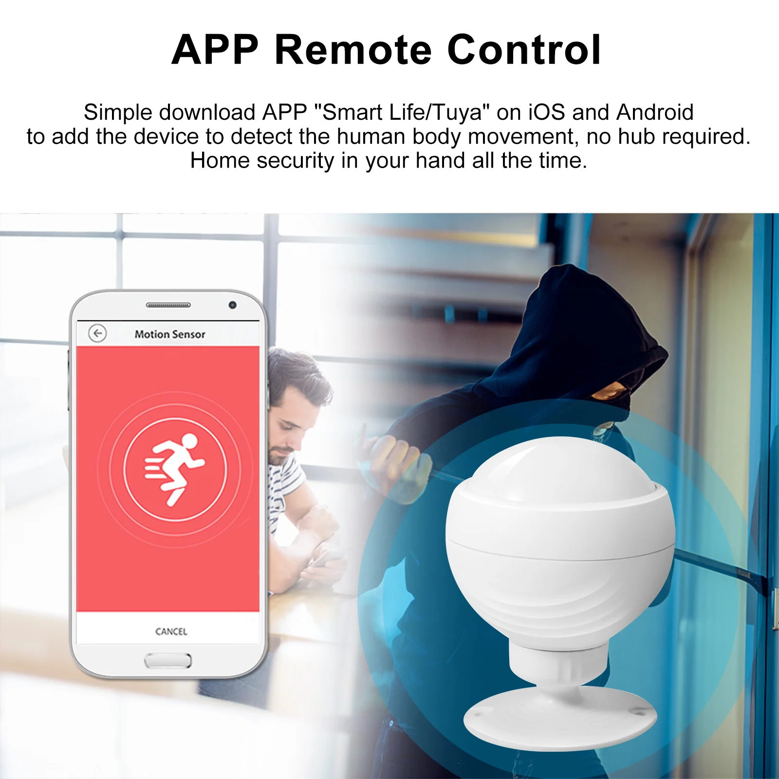 Wi Fi движения PIR Сенсор Беспроводной пассивного ИК датчик охранной сигнализации