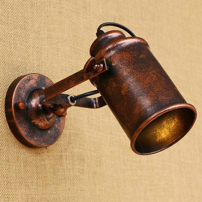 

Homhi Vintage Wall Lamp Home Decor For Living Room Industrial Led Light Corridor Retro Decoration Sconce Black Copper HWL-202