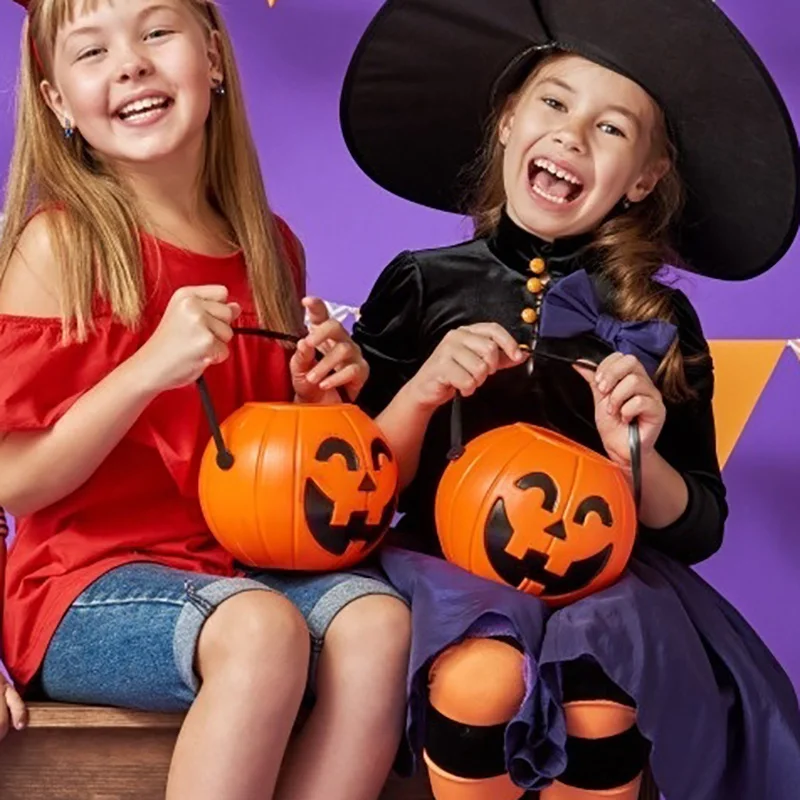 1/3 шт. пластиковое ведро с тыквами на Хэллоуин надписью Trick Or Treat горшок для конфет