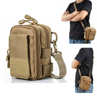 tactical molle cell phone pouch utility edc pack waist bag with shoulder organizer smartphone holder flashlight bag hunting pack
