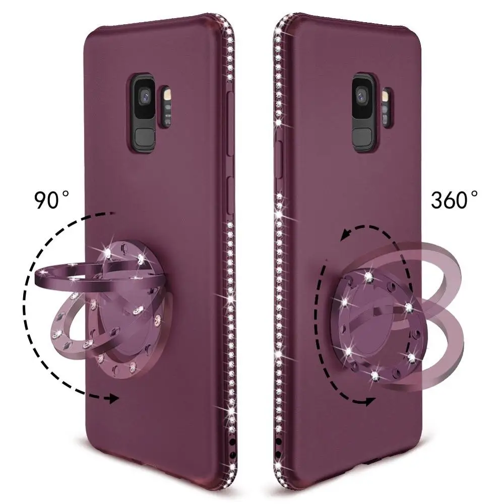 Алмазный чехол для samsung Galaxy A7 A8 A6 плюс 2018 A5 A3 2017 Крышка J8 J6 J4 J3 J7 J5 Prime Pro кольцо -