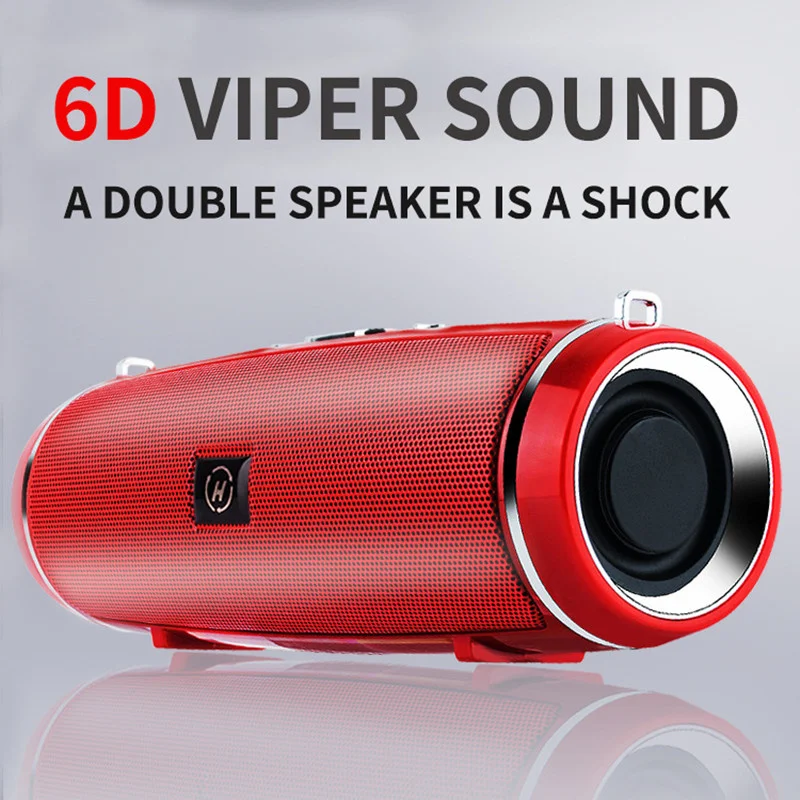 

Bluetooth Speaker Wireless Portable Outdoor Waterproof Bass Stereo Surround Sound Subwoofer HiFi Music Center With FM Radio