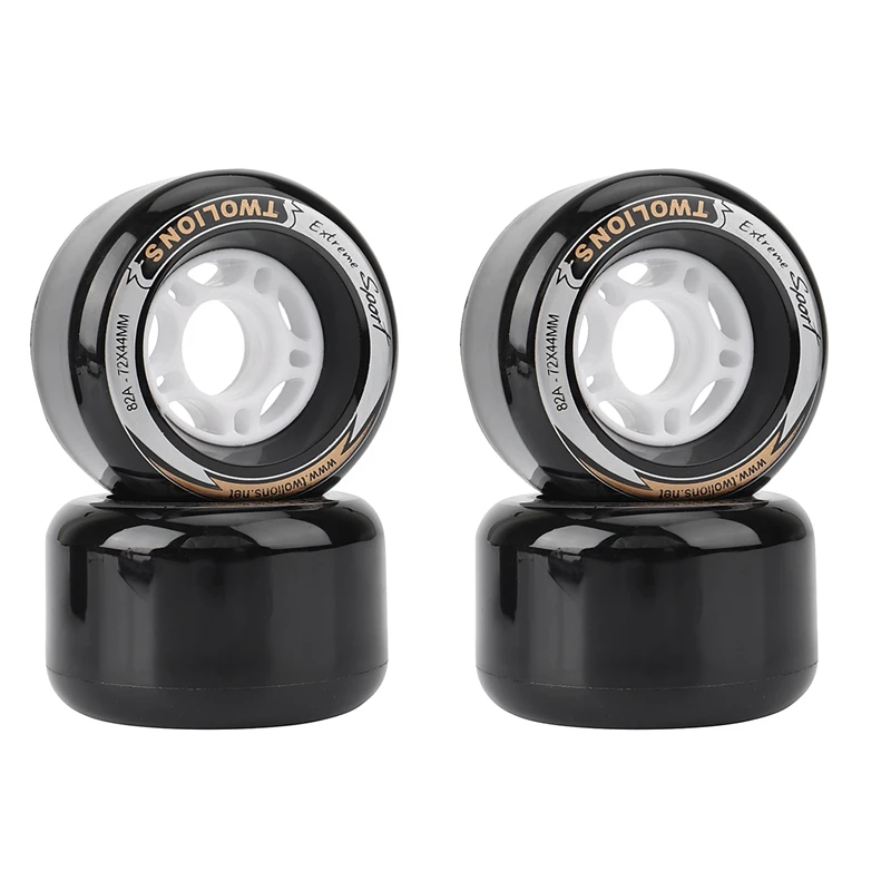 

Top!-2Pcs TwoLions 72X44mm Free Line Skates Wheels 82A High Rebound Drift Skateboard Rodas PU LongBoard Wheels for Skateboard