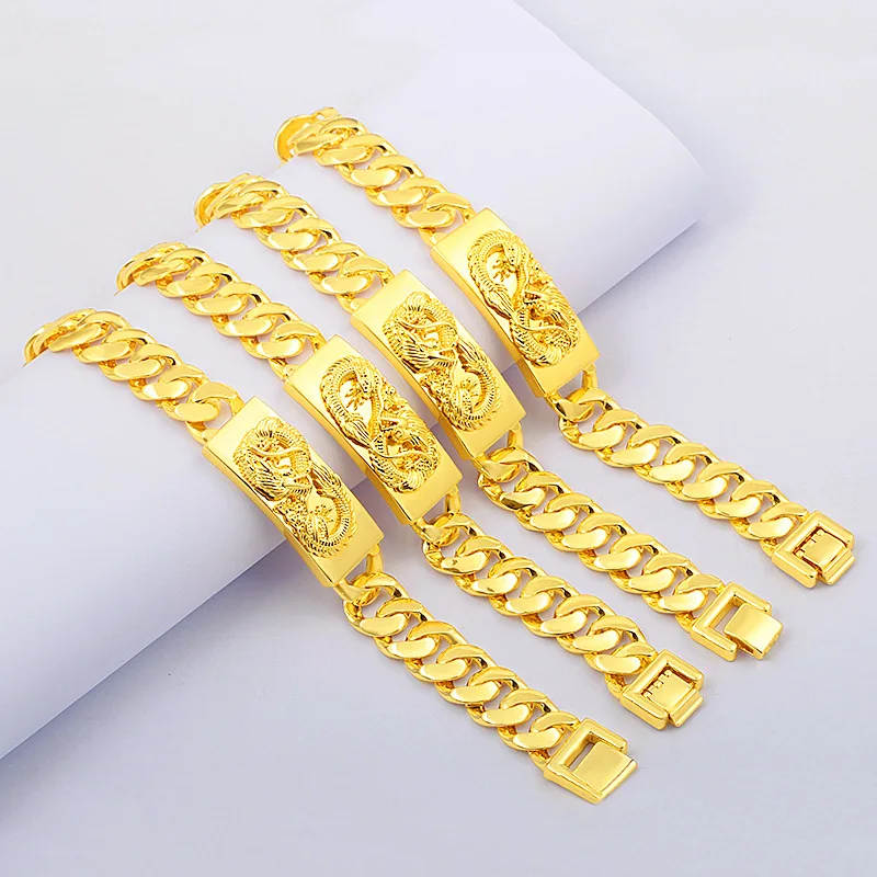 

18K Gold Will Not Fade Bracelets for Men & Women Pulseras De Plata De Ley Mujer Bijoux Femme Gemstone Wedding Jewelry Bracelet