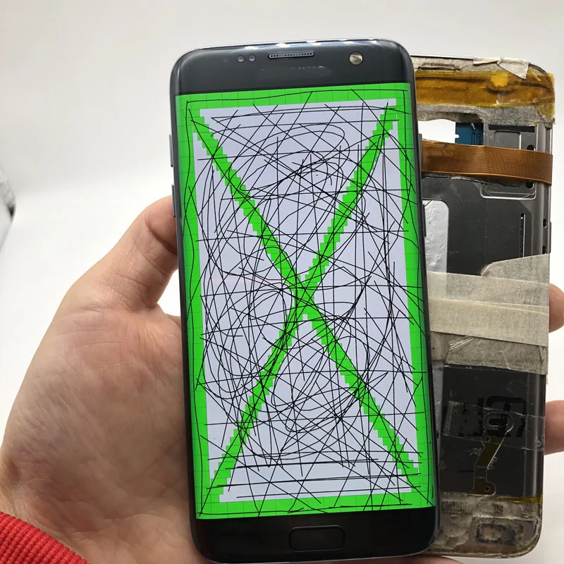 ЖК дисплей с рамкой для SAMSUNG Galaxy S7 edge G935 G935F G935FD кодирующий преобразователь