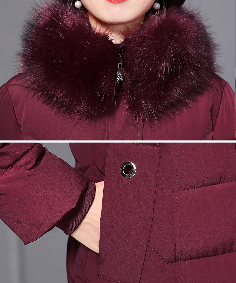 

Women Winter Oversize Cotton Hooded Coat Long Coats Parka Colour Jacket Long Women Winter Thick Jacket Down Jacket Plus Size 7XL