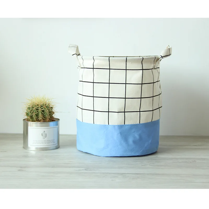 Blue Корзина для белья Детские корзины для белья Экологичная Корзина для пикника магазин сумки для белья игрушки сортировочная корзина - Цвет: Blue