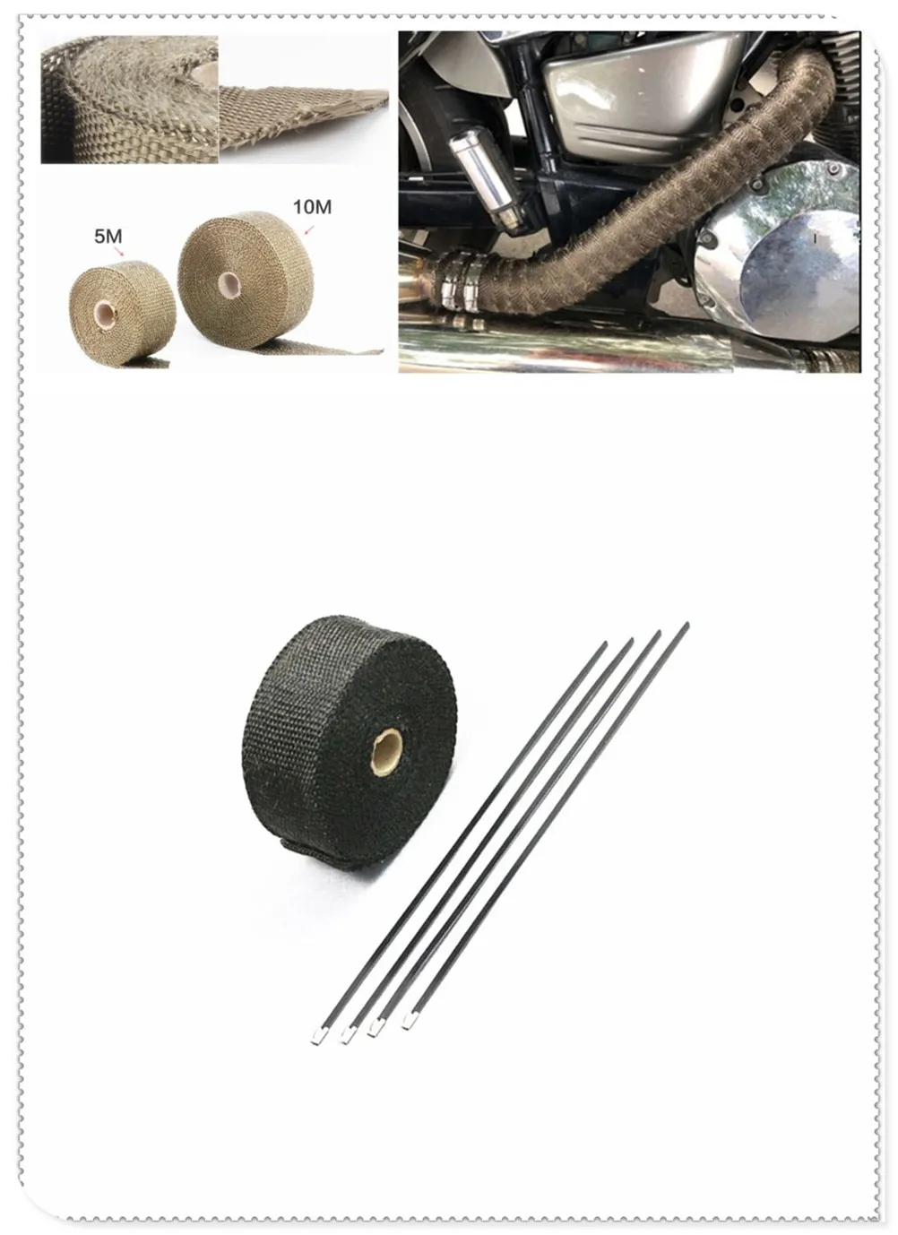 Мотоциклетная выхлопная крышка Защитная с банановой тканью Модифицированная