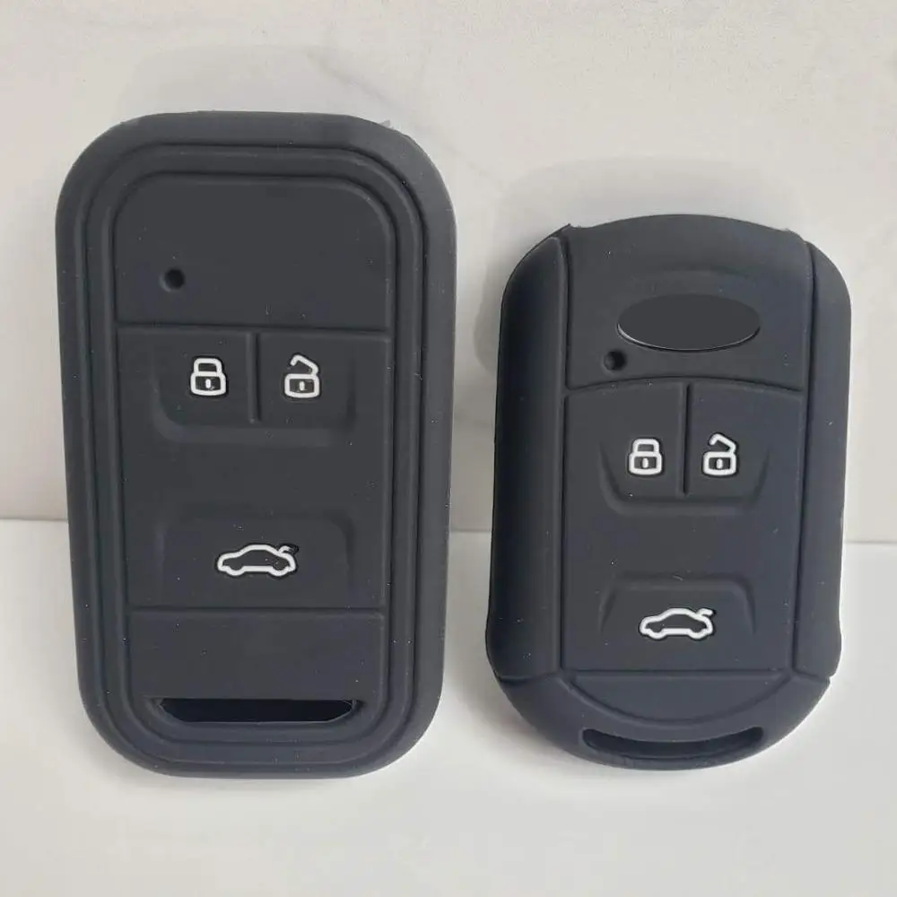 Силиконовая кожаная сумка для Chery Tiggo Arrizo Smart Remote Key 3 кнопки чехол держатель